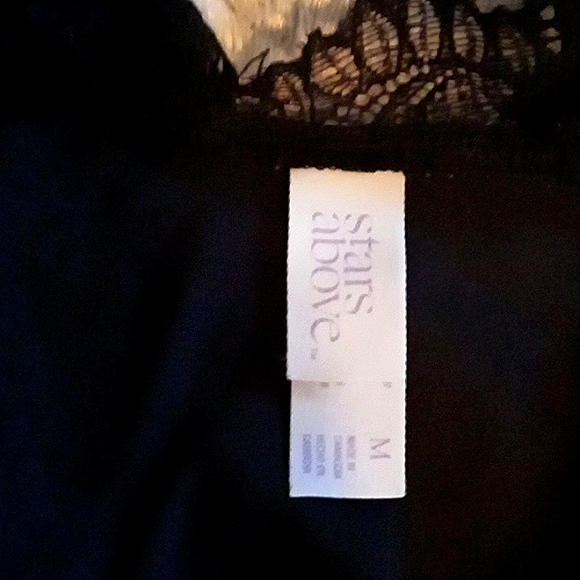 Stars Above Black lingerie PJ top with adjustable straps - Picture 6 of 8